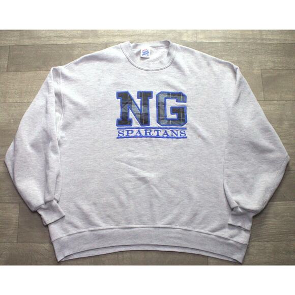 Vintage NG Spartans Jerzees Super Sweats Crewneck Sweatshirt Size XL - Picture 2 of 6